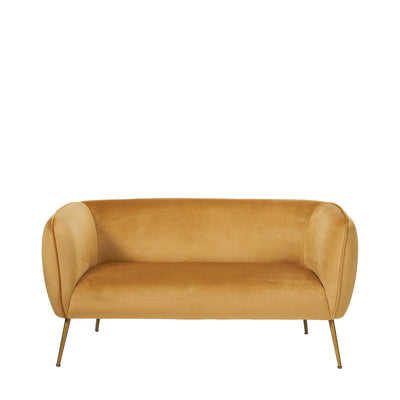 Andrea Gold Velvet Sofa