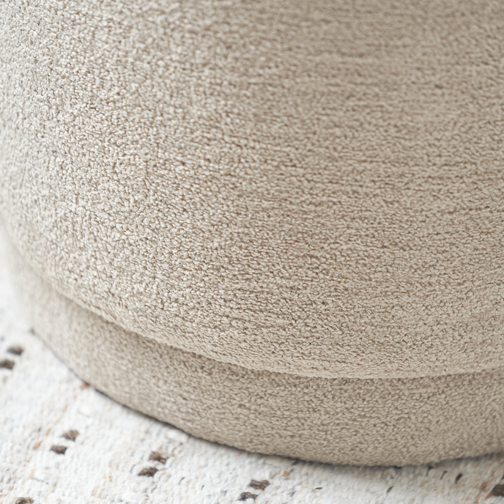 Olbia Taupe Teddy Pouffe