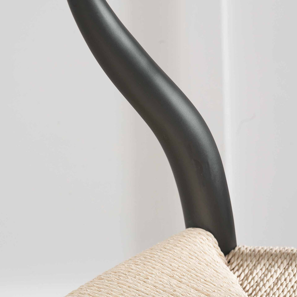 Quinne Black and Natural Dining Chair