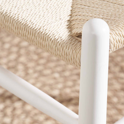Quinne White and Natural Dining Chair