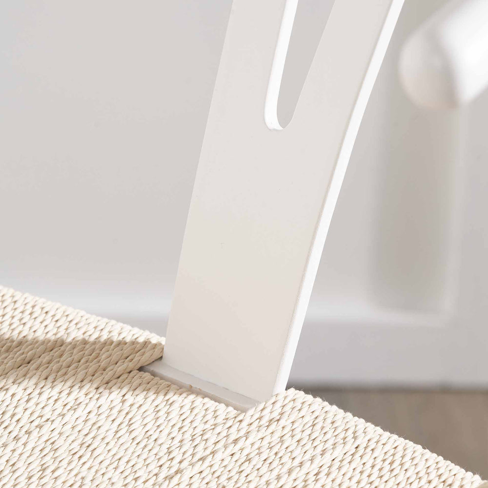 Quinne White and Natural Dining Chair