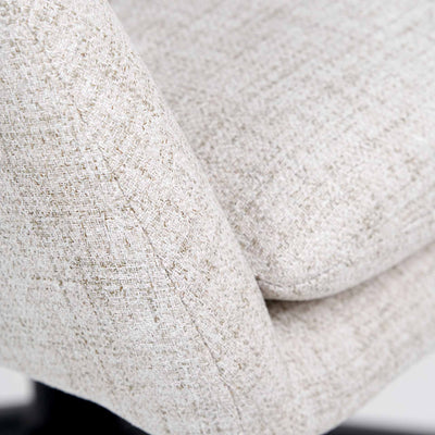 Solenne Pebble Linen Swivel Chair