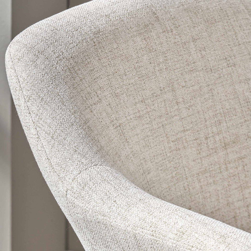 Solenne Pebble Linen Swivel Chair