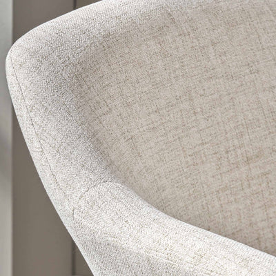 Solenne Pebble Linen Swivel Chair