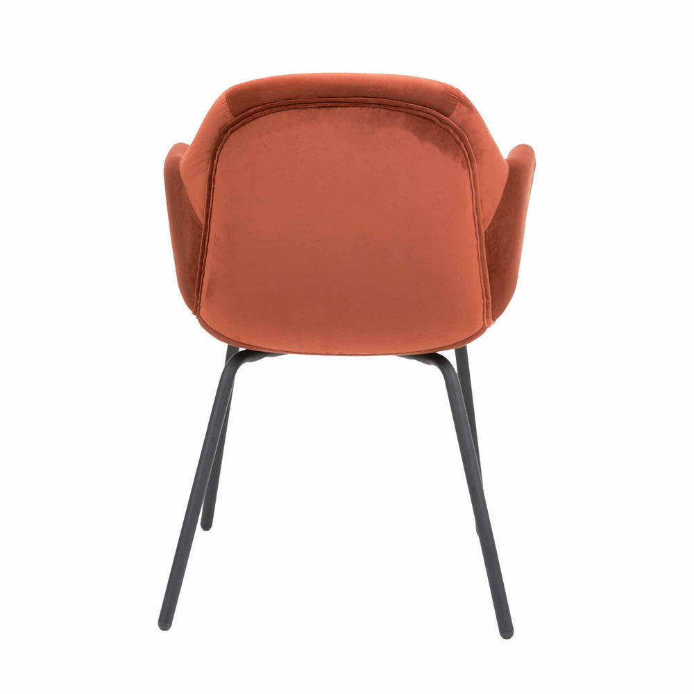 Alva Cinnamon Velvet  Carver Dining Chair