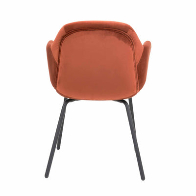 Alva Cinnamon Velvet  Carver Dining Chair