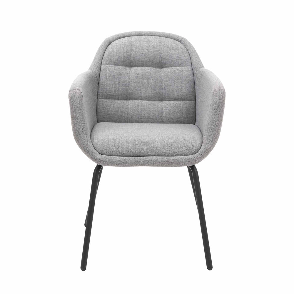 Alva Grey Linen Carver Dining Chair