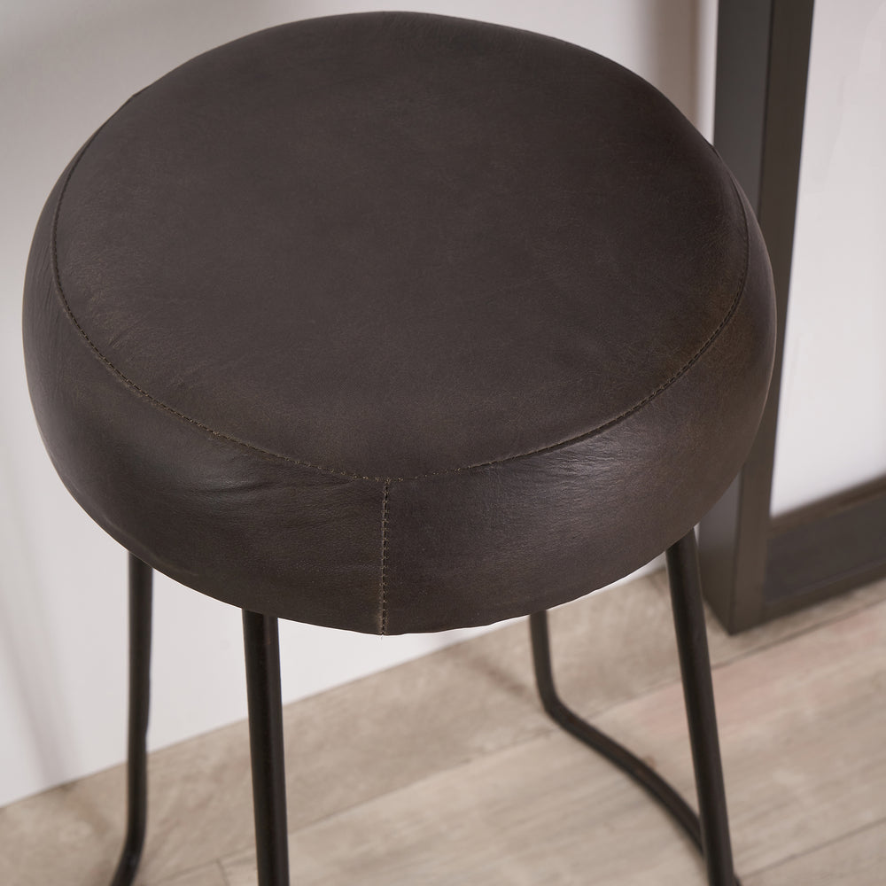 Aldo Peppercorn Leather Bar Stool