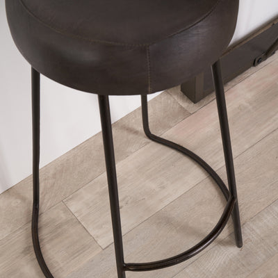 Aldo Peppercorn Leather Bar Stool