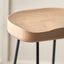 Lovissa Wood and Black Frame Bar Stool