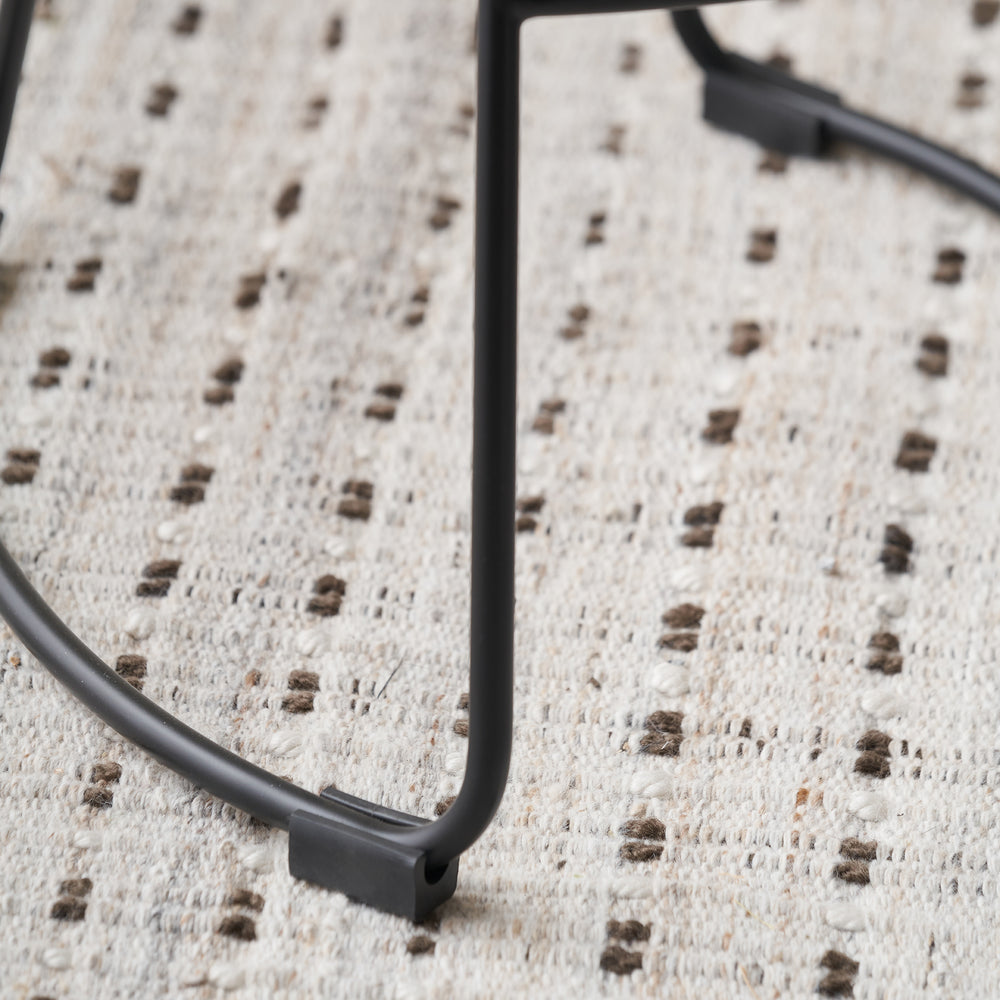 Lovissa Wood and Black Frame Bar Stool