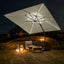 Platinum Glow Challenger 3m Square Champagne Parasol