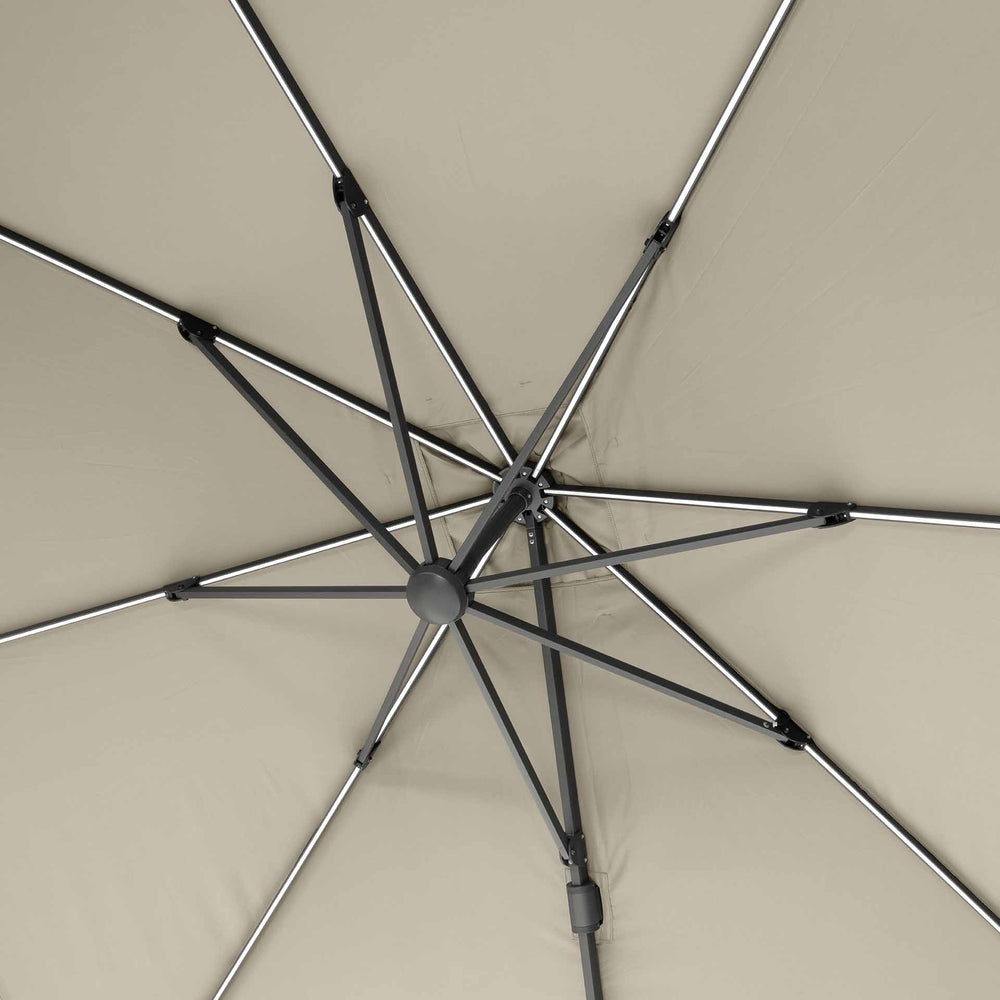 Platinum Glow Challenger 3m Square Champagne Parasol