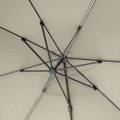 Platinum Glow Challenger 3m Square Champagne Parasol