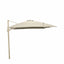 Platinum Glow Challenger Champagne and Sandstone 3m Square Parasol