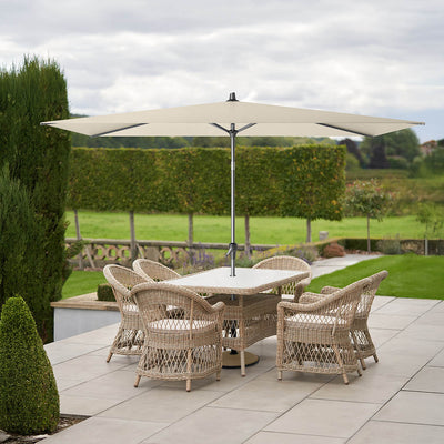 Platinum Riva Champagne 3m x 2m Rectangular Parasol