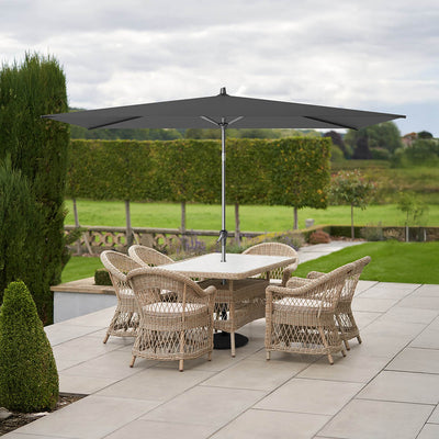 Platinum Riva Anthracite 3m x 2m Rectangular Parasol