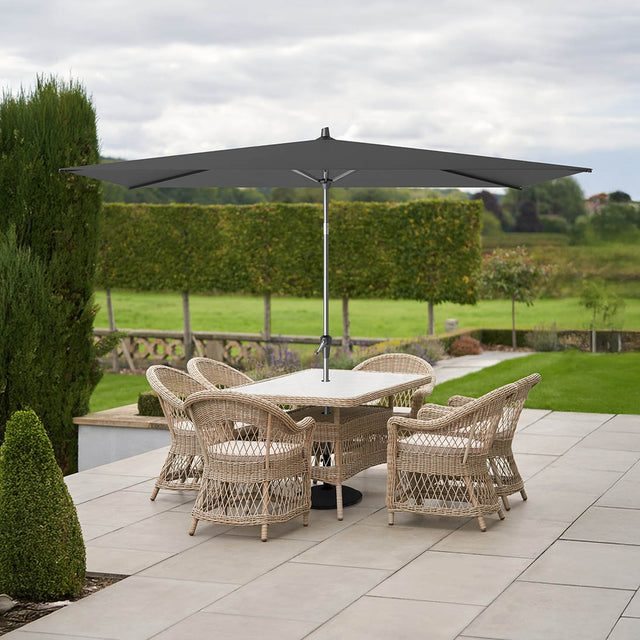 Platinum Riva Anthracite 3m x 2m Rectangular Parasol