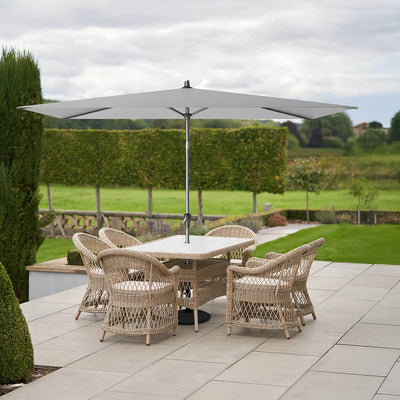 Platinum Riva Light Grey 3m x 2m Rectangular Parasol