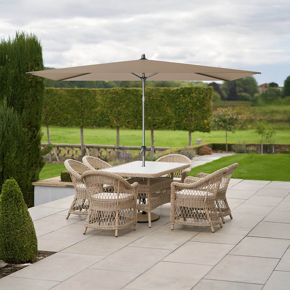 Platinum Riva Taupe 3m x 2m Rectangular Parasol
