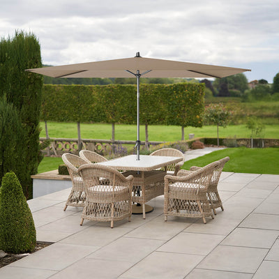 Platinum Riva Taupe 3m x 2m Rectangular Parasol