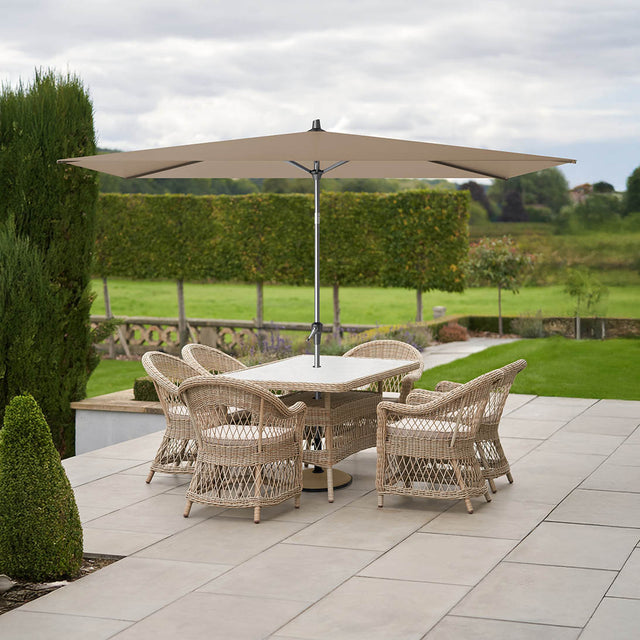 Platinum Riva Taupe 3m x 2m Rectangular Parasol