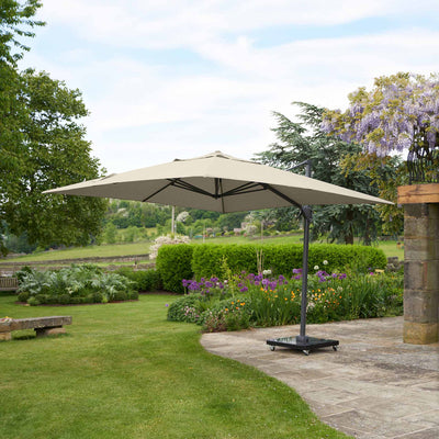 Platinum Challenger Champagne 3m Square Parasol