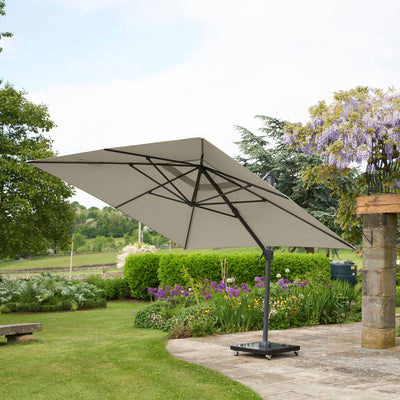 Platinum Challenger Champagne 3m Square Parasol