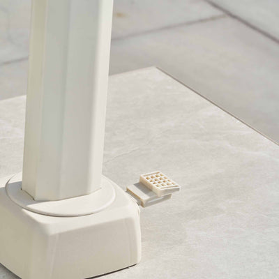 Platinum Challenger Champagne and Sandstone 3m Square Parasol