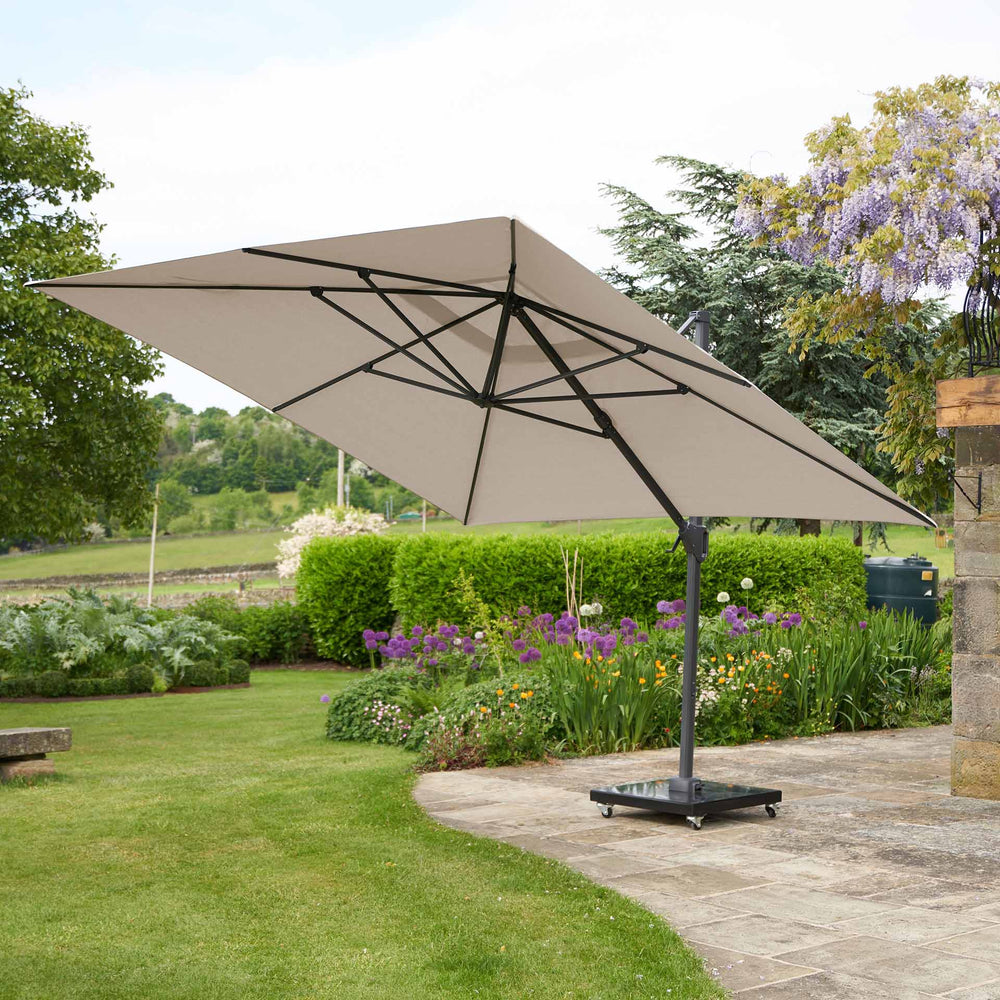 Platinum Challenger Premium Champagne 3.5 x 2.6m Rectangular Parasol