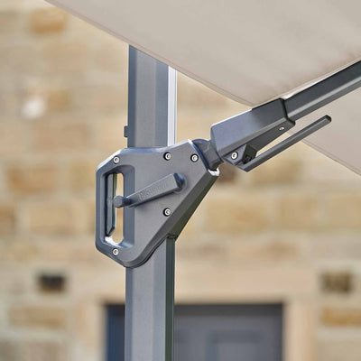 Platinum Challenger Premium Champagne 3.5 x 2.6m Rectangular Parasol