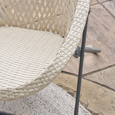 Evia Cream Foldable Garden Chair Set