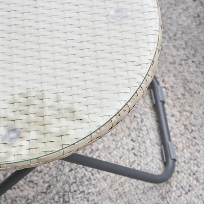 Evia Cream Foldable Garden Chair Set