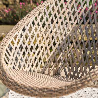 Evia Grey Foldable Garden Chair Set