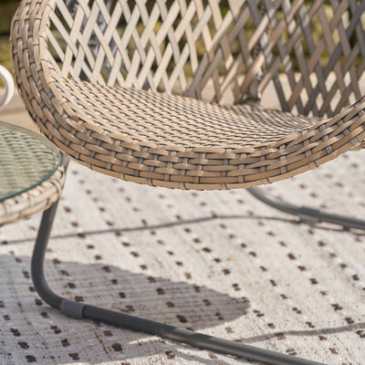 Evia Grey Foldable Garden Chair Set