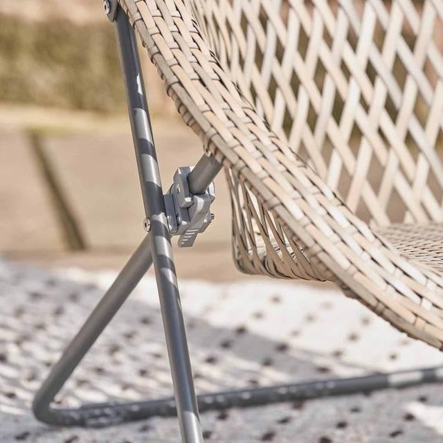 Tobs Grey Foldable Garden Chair Set