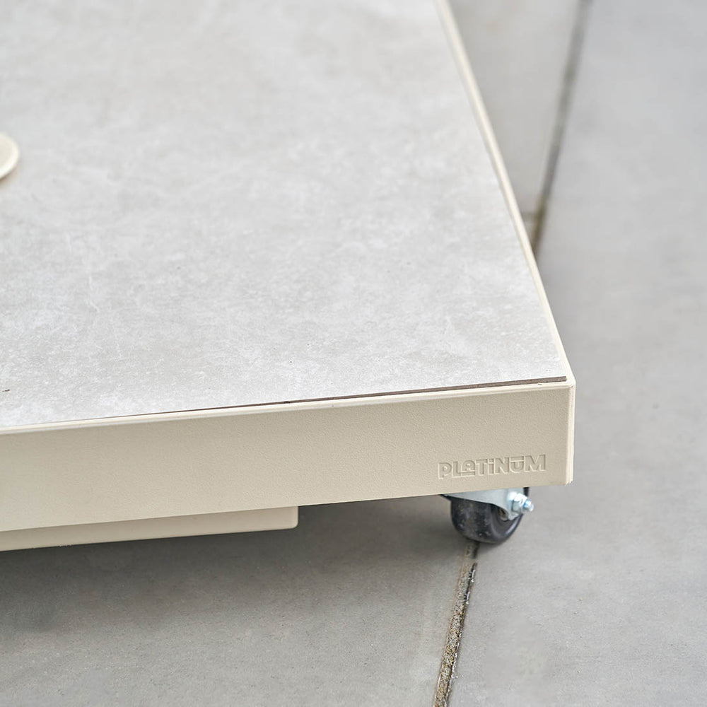 Platinum Ceramica Sandstone 40KG (when filled) Wheeled Parasol Base