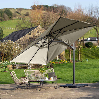 Platinum Challenger T2  Champagne 3.5m Rectangular Parasol