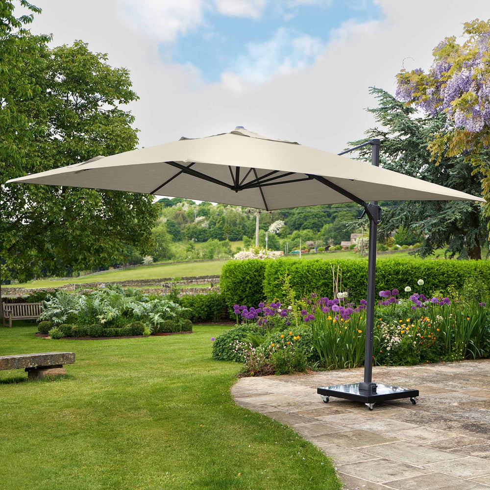Platinum Challenger T2  Champagne 3.5m Rectangular Parasol