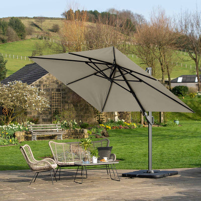 Platinum Challenger T2  Champagne 3.5m Rectangular Parasol