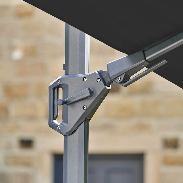 Platinum Challenger Premium 2.6m x 3.5m Anthracite and Faded Black Rectangular Parasol