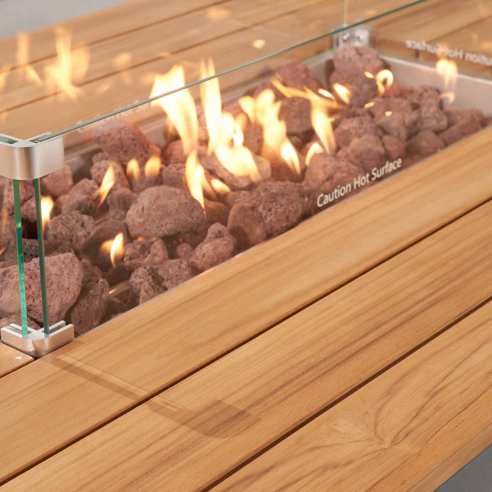 Oslo Anthracite Outdoor Corner Set with Fire Pit