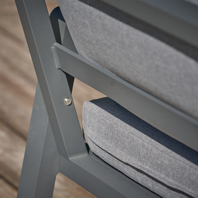 Oslo Anthracite Outdoor Corner Set with Fire Pit