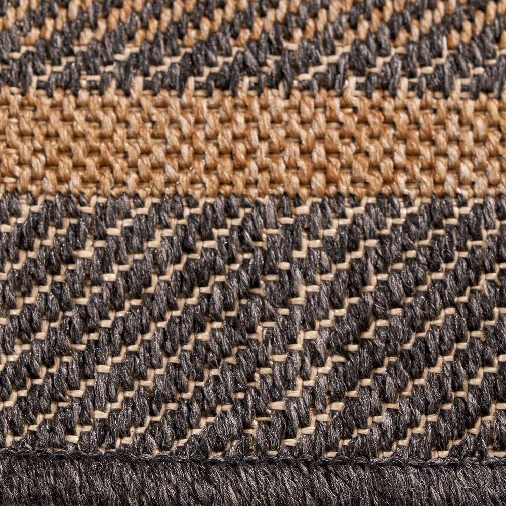 Indoor Outdoor Natural Border Design Rug