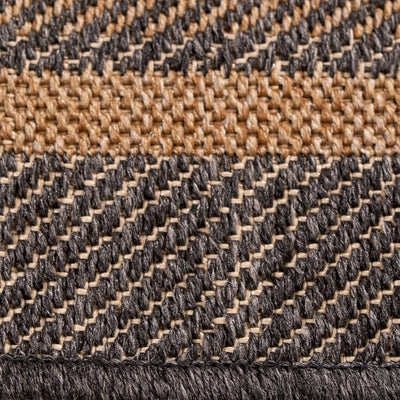 Indoor Outdoor Natural Border Design Rug