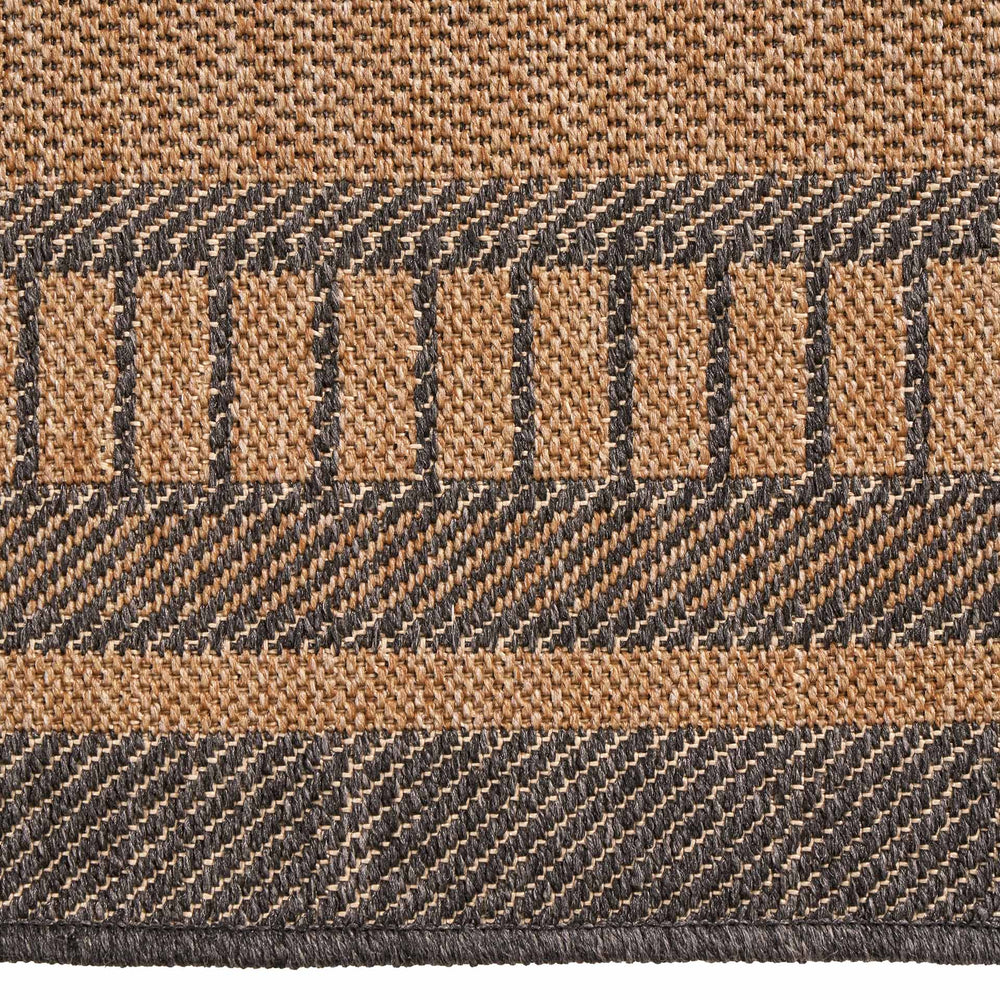 Indoor Outdoor Natural Border Design Rug