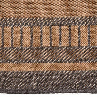 Indoor Outdoor Natural Border Design Rug
