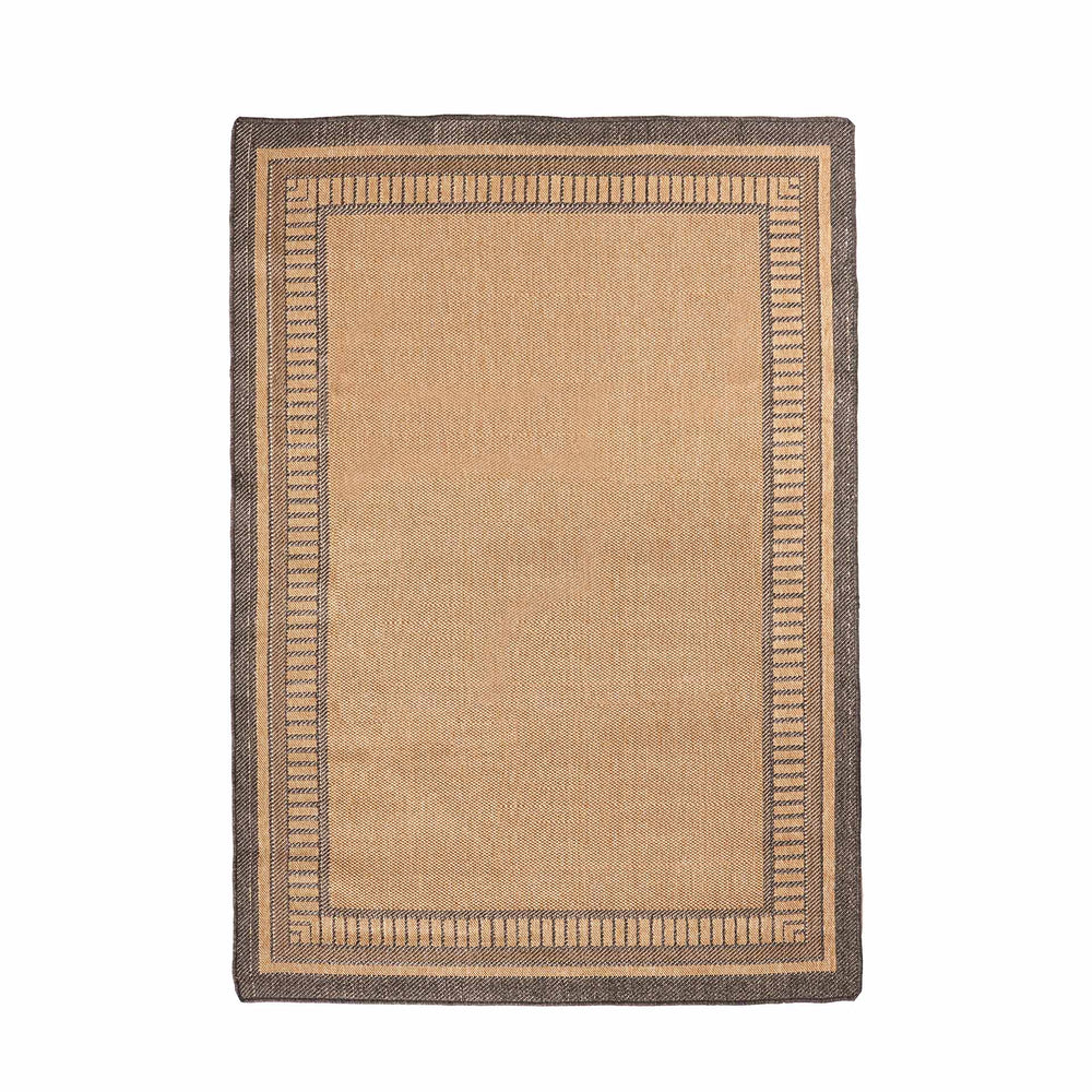 Indoor Outdoor Natural Border Design Rug