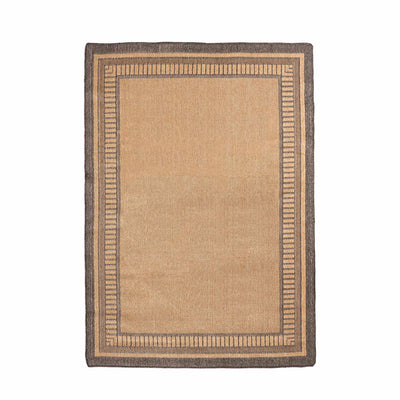 Indoor Outdoor Natural Border Design Rug