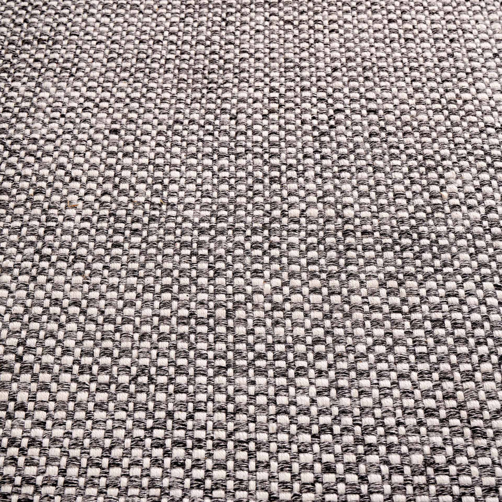Indoor Outdoor Recycled Graphite Basket Weave Design Rug